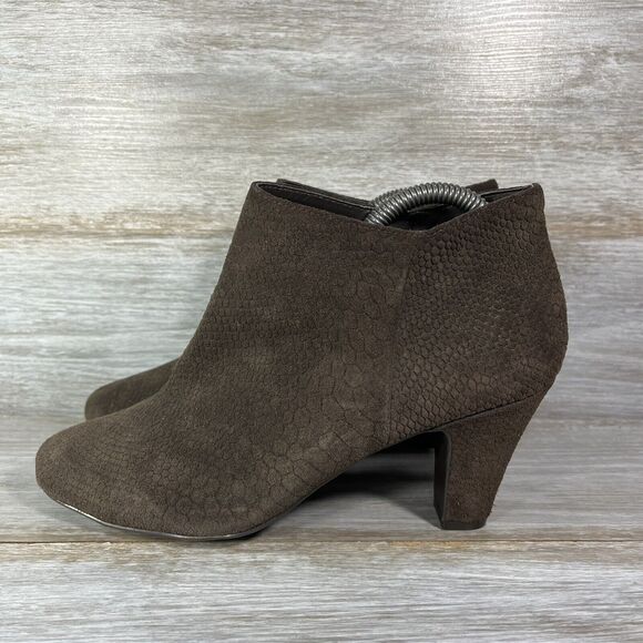 BCB Generation BCBG Women’s Dianah Oak Brushed Python Print Ankle Boots Size 10 - Picture 1 of 9